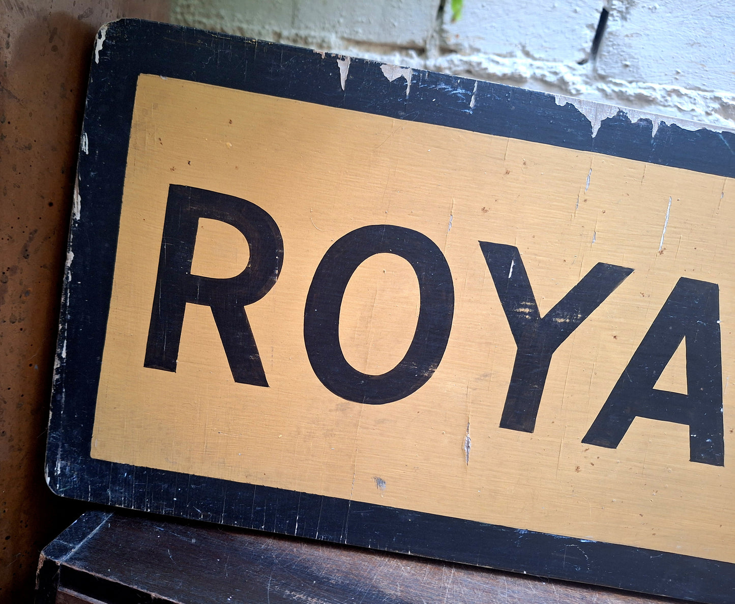 Royal Mail Lines Original Wooden Depot Sign