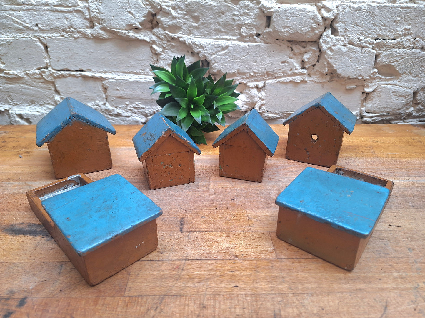 Vintage Scratch Built Wooden Toy Farm