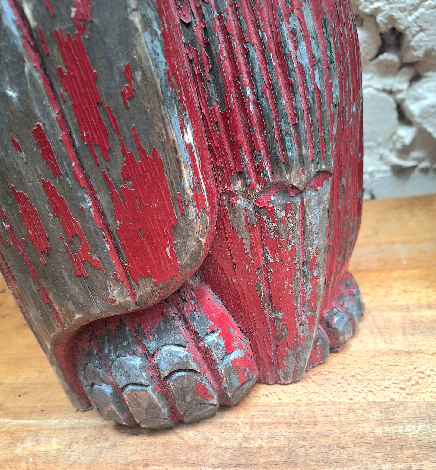 Large Carved Wooden Owl