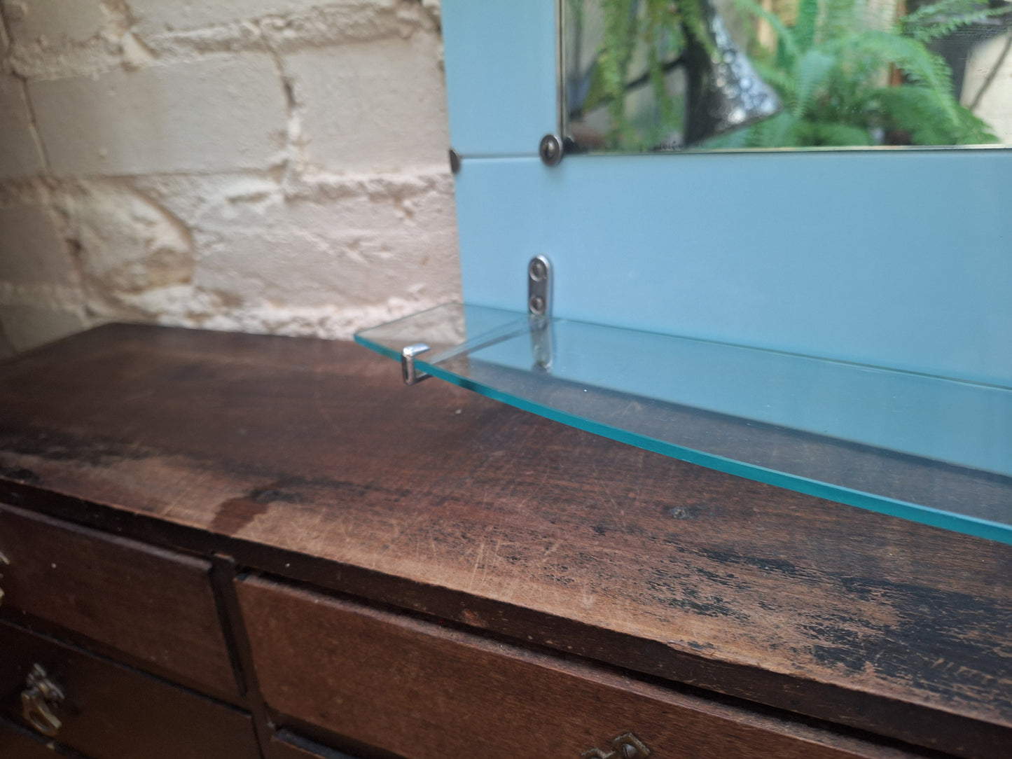 Original Art Deco Vitrolite Bathroom Mirror