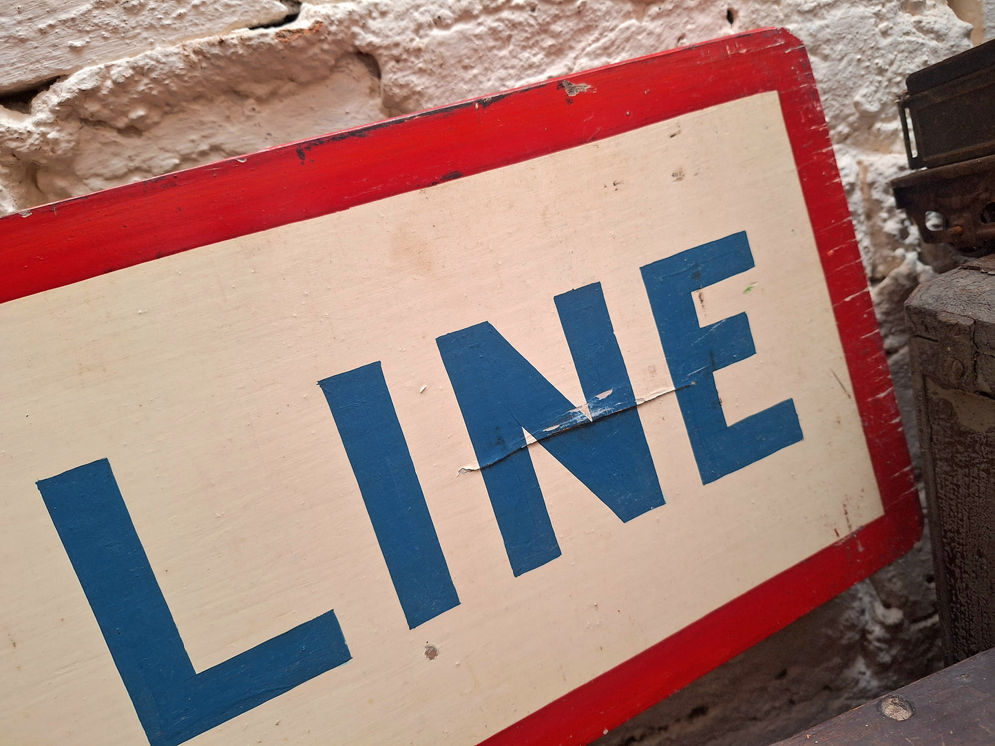 Blue Star Line Original Depot Wooden Sign