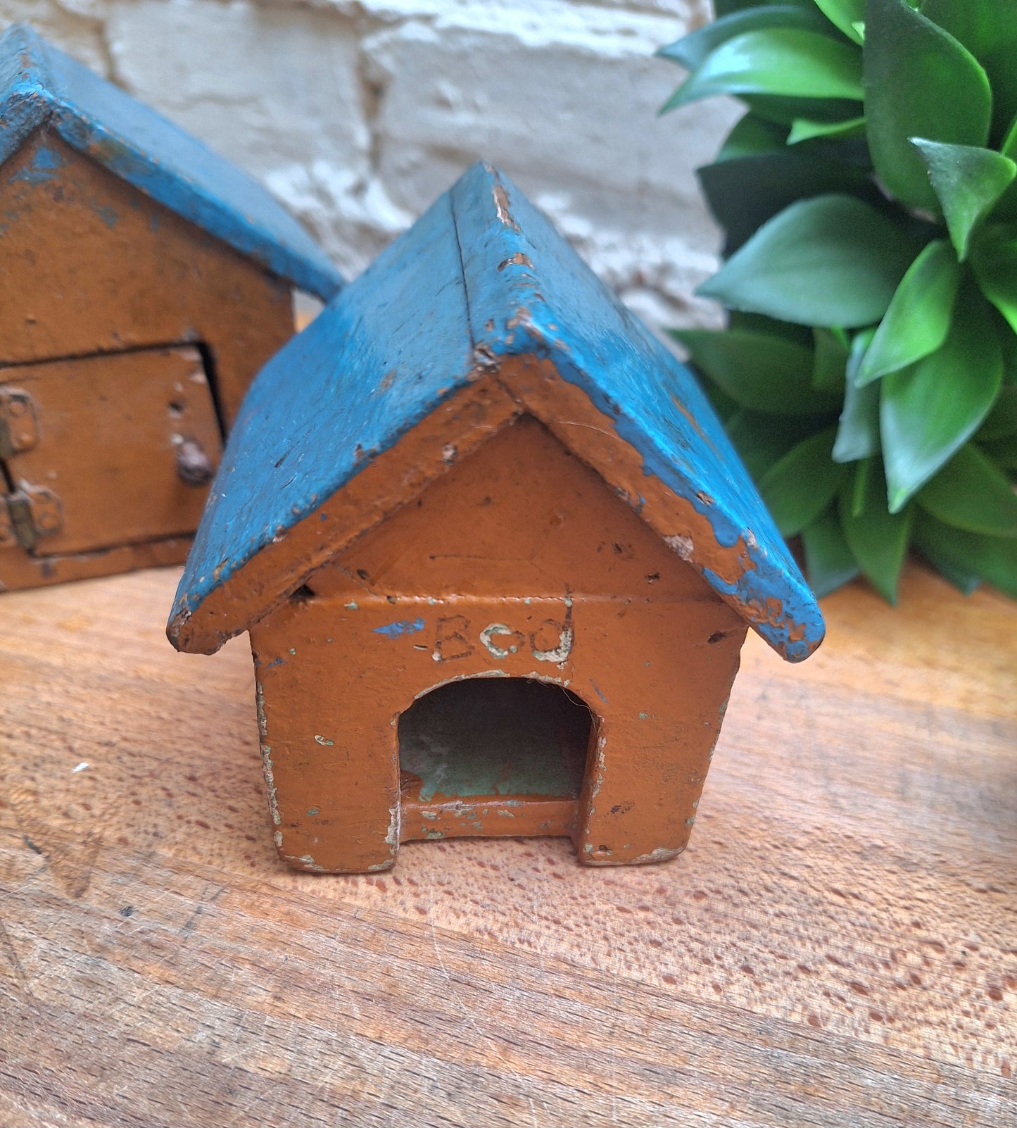 Vintage Scratch Built Wooden Toy Farm