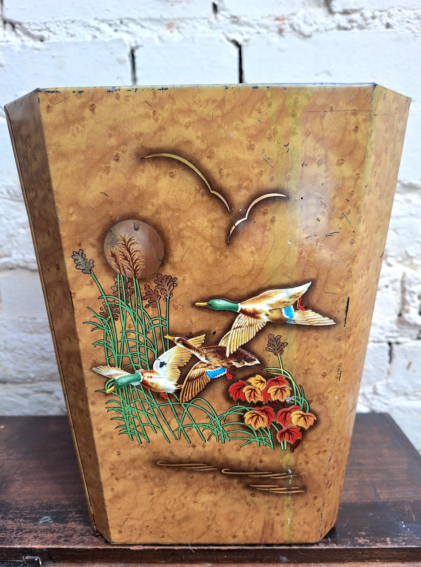 Vintage Worcesterware Metal Waste bin