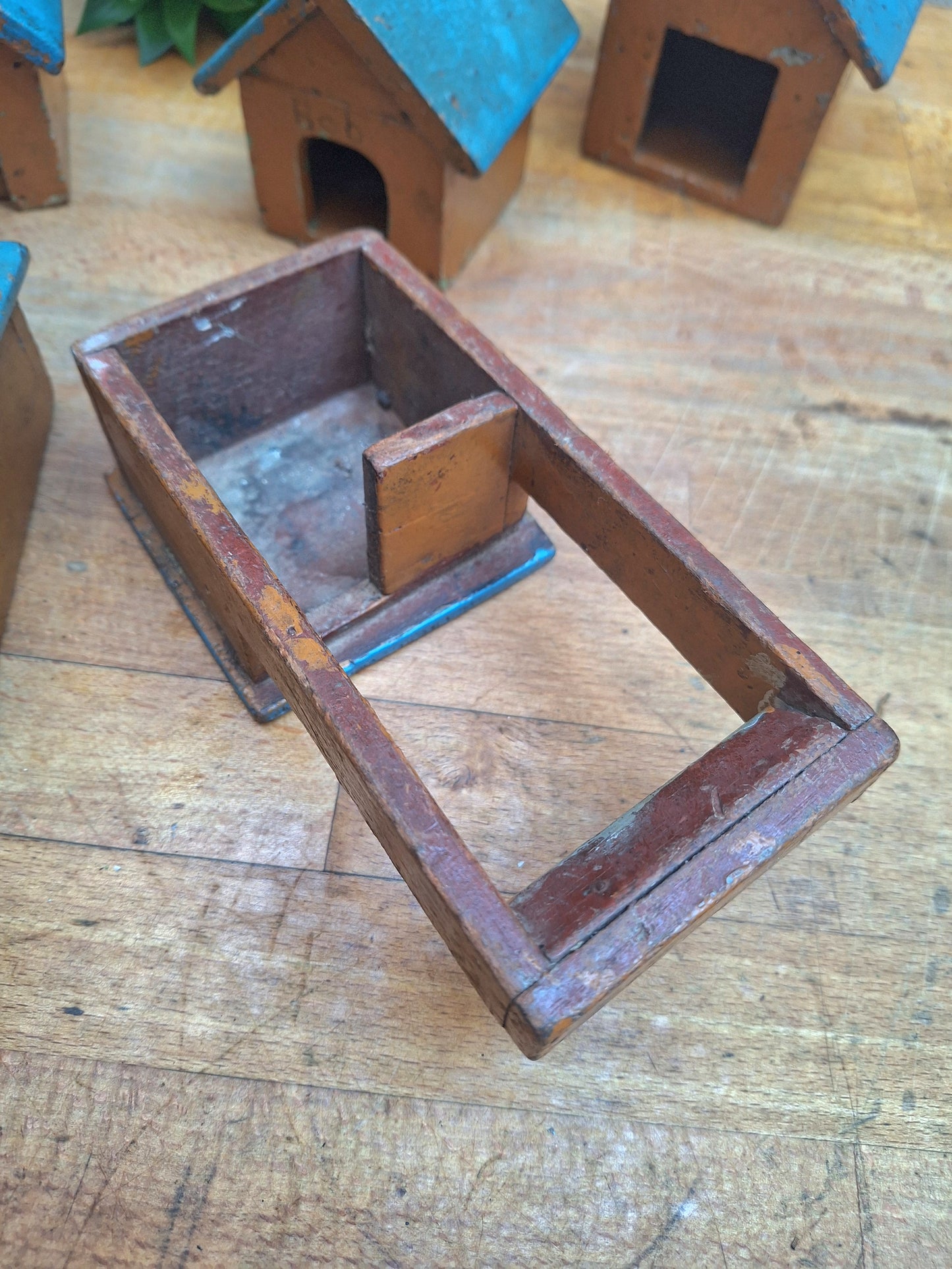 Vintage Scratch Built Wooden Toy Farm