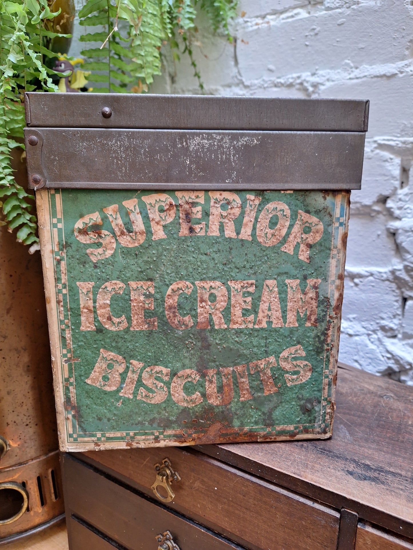 Vintage James Pascall Ltd. Ice Wafer Biscuits Shop Display Tin.